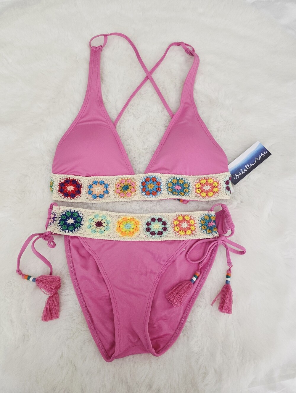 ISABELLA ROSE💘 1969 Halter Bikini Top & Tide Side Bikini Bottom SIZE M - Picture 14 of 16